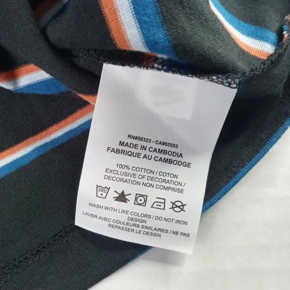 Nike Sportswear Club‎ Stripe Embroidered Logo T-Shirt Tee Men's M Black DZ2985